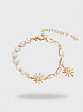 Luxe Chain Link Bracelet | 18K Gold Plated Stainless Steel | Adjustable