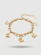 Ethereal Double Layer Bracelet | 18K Gold Plated | Modern Minimalist