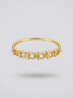 Regal Diamond Bangle | Gold Plated | Elegant Opening Design