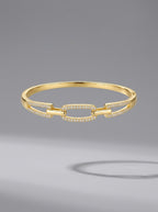Opulent Diamond Bangle | Gold Plated | Statement Piece
