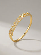 Graceful Diamond Bangle | Gold Plated | Timeless Elegance