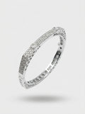 Statement Silver Bangle | Diamond Studded | Elegant Profile