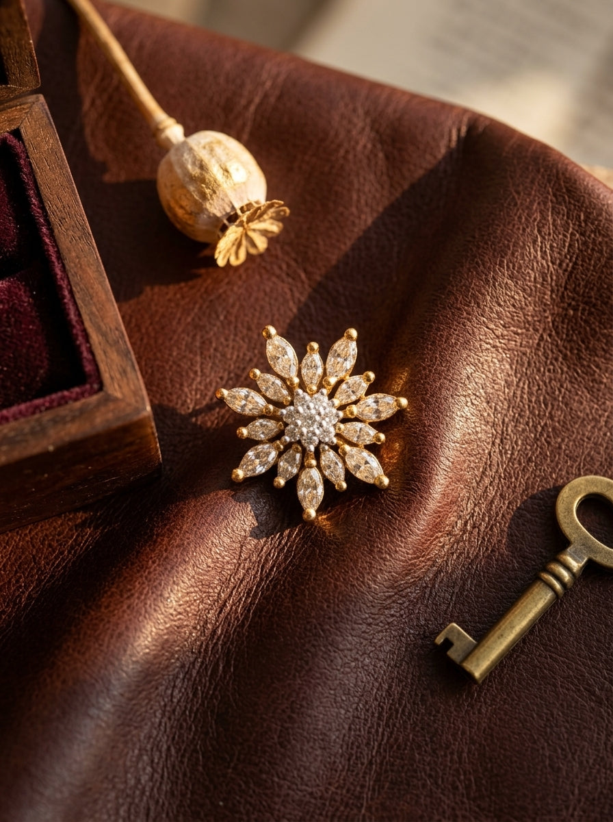 Sophisticated Sparkle Studs | Diamond Studded | Gold Plated