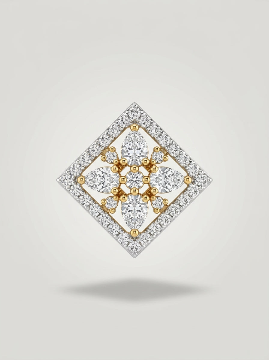Petite Brilliance Studs | Diamond Studded | Gold Plated