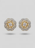 Classic Radiance Studs | Diamond Studded | Gold Plated