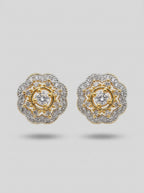 Classic Radiance Studs | Diamond Studded | Gold Plated