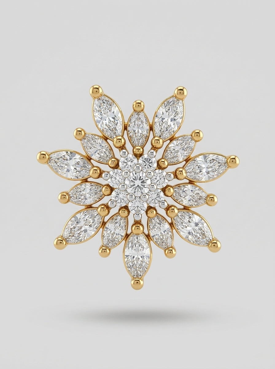 Sophisticated Sparkle Studs | Diamond Studded | Gold Plated
