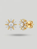 Subtle Elegance Studs | Diamond Studded | Gold Plated