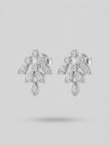 Contemporary Silver Studs | Diamond Studded | Medium Profile