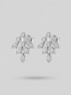 Contemporary Silver Studs | Diamond Studded | Medium Profile