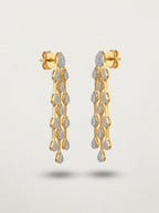 Majestic Linear Earrings | Diamond Studded | Gold Plated Drops