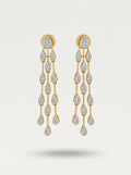 Majestic Linear Earrings | Diamond Studded | Gold Plated Drops
