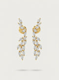 Elegant Drop Earrings | Diamond Studded | Gold Plated