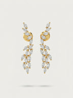 Elegant Drop Earrings | Diamond Studded | Gold Plated
