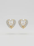 Classic Circle Studs | Diamond Studded | Gold Plated