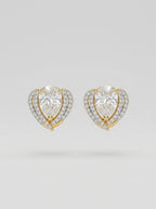 Classic Circle Studs | Diamond Studded | Gold Plated