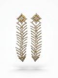 Majestic Cascade Earrings | Diamond Studded | Gold Plated