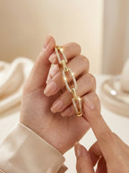 Opulent Diamond Bangle | Gold Plated | Statement Piece