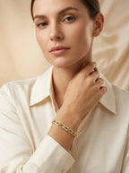 Graceful Diamond Bangle | Gold Plated | Timeless Elegance