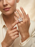 Prestige Crown Ring | Oversized Diamond | Rose Gold Plated