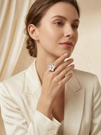 Prestige Crown Ring | Oversized Diamond | Rose Gold Plated