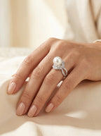 Pearl Romance Ring | Contemporary Styled | Anti-Tarnish Silver