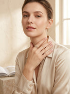 Sophisticated Square Ring | Diamond Studded | Gold Plated