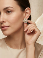 Royal Mandala Studs | Diamond Studded | Gold Plated