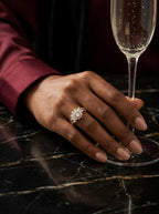 Refined Elegance Ring | Diamond Studded | Adjustable Gold Plated