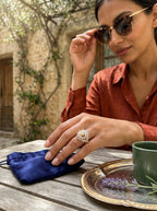 Imperial Statement Ring | Oversized Diamond Studded | Gold Plated