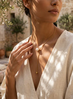 Pearl Cascade Necklace | Anti-Tarnish Pearl Studded | Dual Adjustable