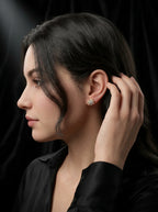 Subtle Elegance Studs | Diamond Studded | Gold Plated