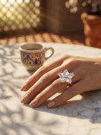 Prestige Crown Ring | Oversized Diamond | Rose Gold Plated