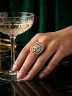 Teal Treasure Ring | Colored Stone | Rose Gold Plated
