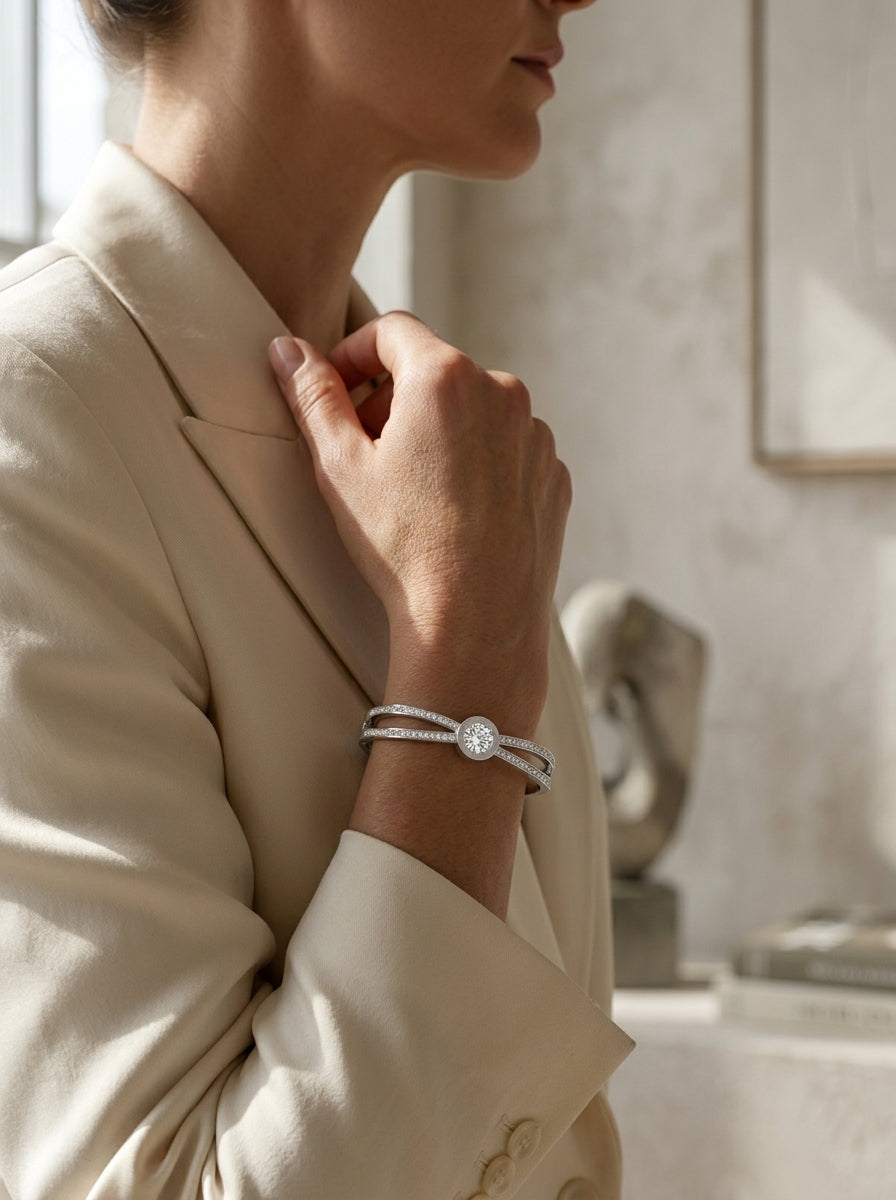 Roman Numerals Bracelet | Anti-Tarnish Steel | Bangle Style
