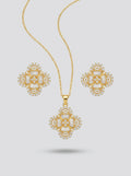 Clover Complete Set | Pendant & Earrings | Gold Plated