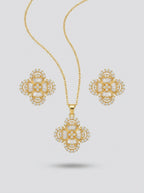 Clover Complete Set | Pendant & Earrings | Gold Plated