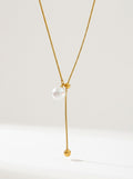 Pearl Cascade Necklace | Anti-Tarnish Pearl Studded | Dual Adjustable