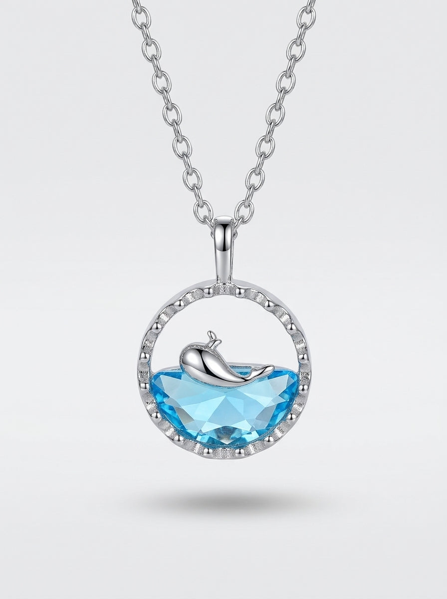 Ocean Whale Pendant | Playful Design | Silver Plated