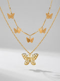 Dual Layer Pendant | Gold Plated | Adjustable Chains