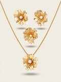 Blooming Beauty Complete Set | Earrings, Ring & Pendant | Gold Plated