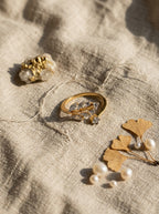 Classic Sparkle Ring | Diamond Studded | Adjustable Gold Plated