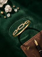 Opulent Diamond Bangle | Gold Plated | Statement Piece