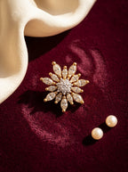 Sophisticated Sparkle Studs | Diamond Studded | Gold Plated