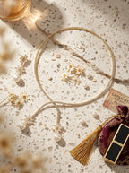 Pearl Halo Necklace | Diamond Studded | Gold Plated
