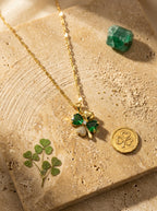 Dainty Charm Pendant | Diamond Studded | Adjustable Gold Chain