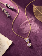 Purple Wings Pendant | Butterfly Design | Diamond Studded
