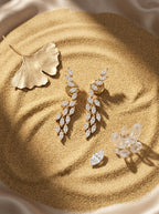 Elegant Drop Earrings | Diamond Studded | Gold Plated
