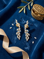 Elegant Drop Earrings | Diamond Studded | Gold Plated
