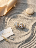 Micro Sparkle Studs | Diamond Studded | Gold Plated